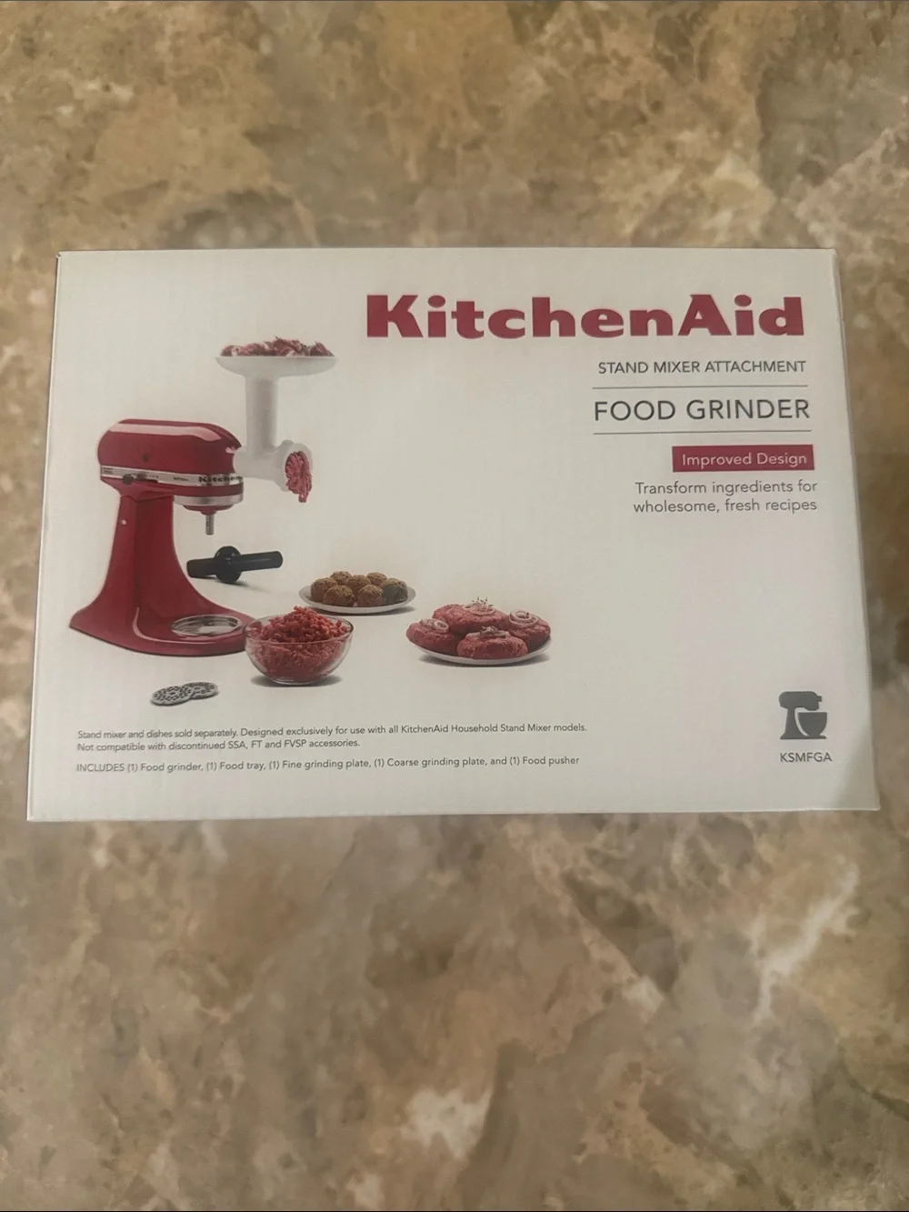 KitchenAid Red Food Grinder Stand Mixer Attachment